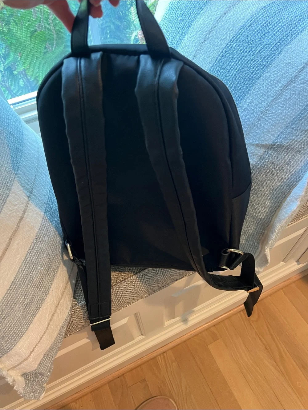 Kate & Alex Classic Black Nylon Men’s Backpack - Minimal Design 🆕
